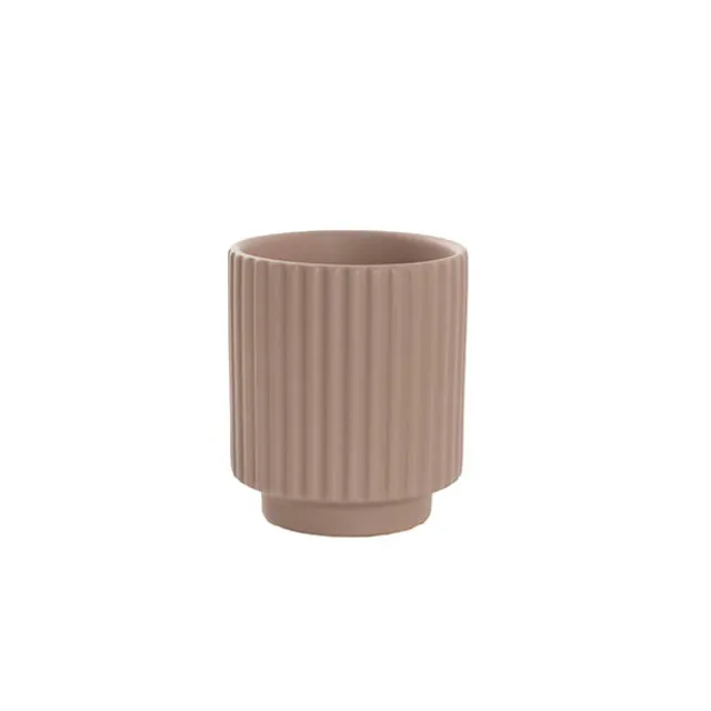 Ceramic Mykonos Muse Vase Matte Nude (8x8x9cmH)