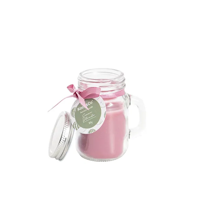 Scented Mason Jar Candle Pink Summer Watermelon 80g (6x8cmH)