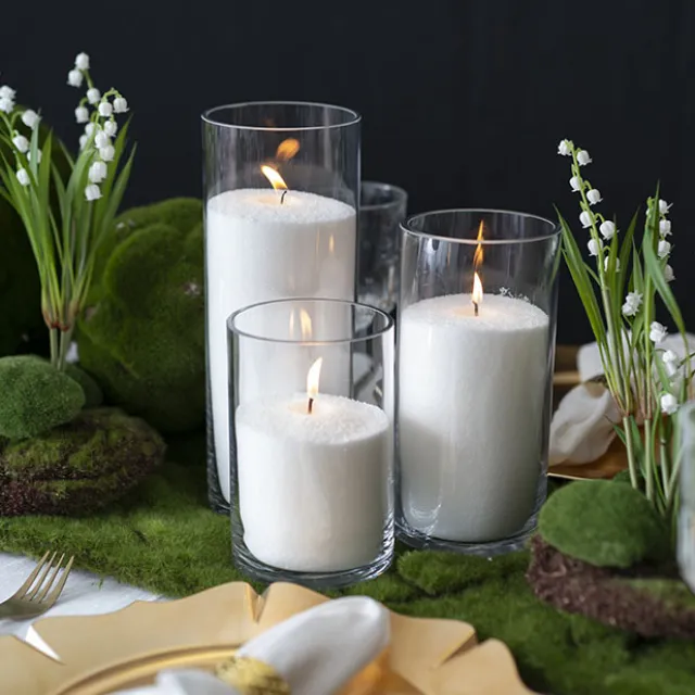 Crystal Natural Candle Sand Wax with 20 Wicks White (500g)