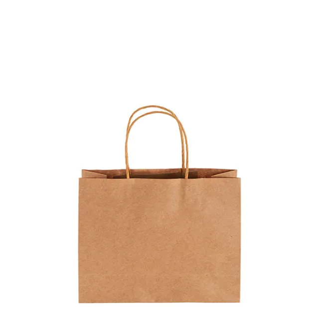Kraft Paper Bag Boutique Med Brown Pk10 (220Wx80Gx180mmH)