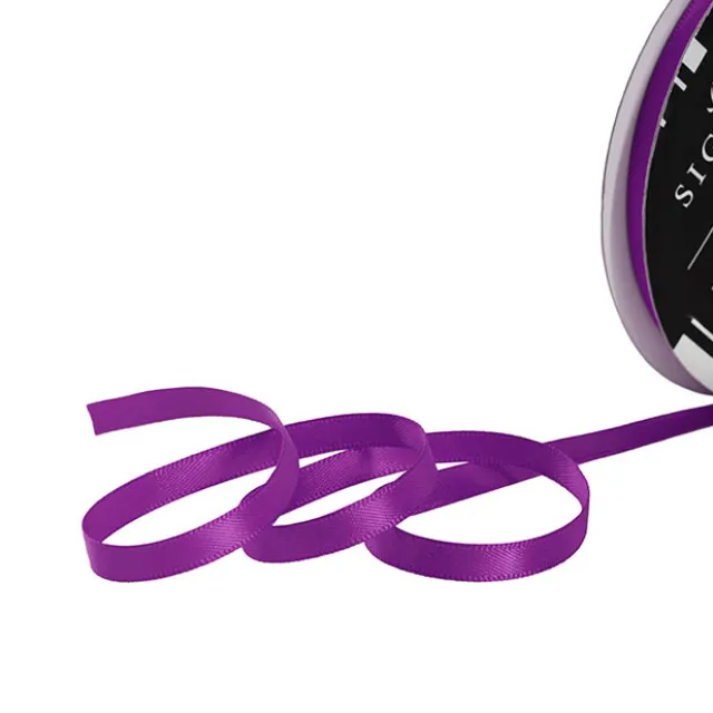 Ribbon Satin Deluxe Double Faced Purple (6mmx25m)