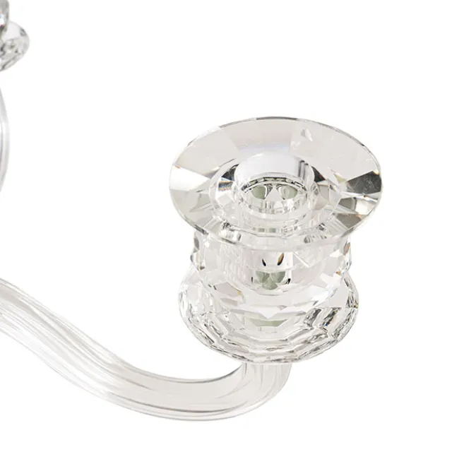 Elegant Crystal Glass 5 Arm Candelabra Clear (51cmH)