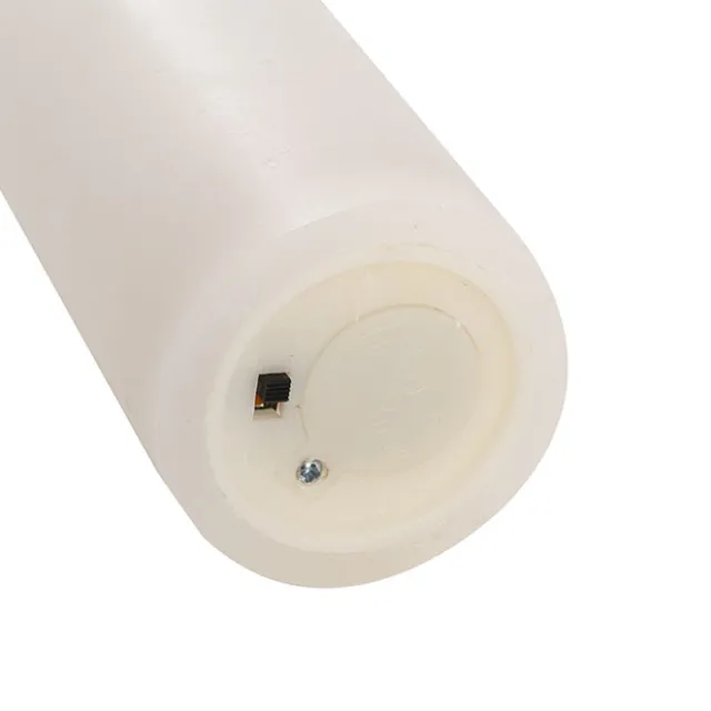 Wax LED Trueflame Flickering Pillar Candle White (5DX18cmH)