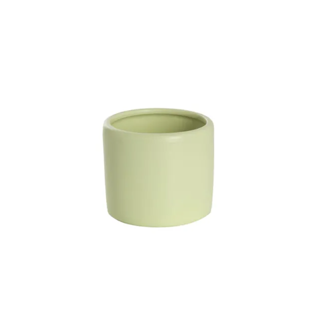 Ceramic Cylinder Pot Mini Satin Matte Sage (8x7cmH)