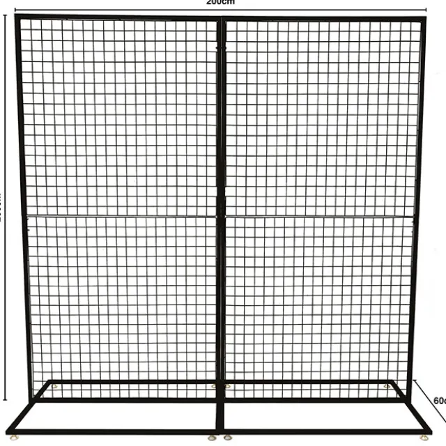 Backdrop Standing Frame with Mesh Black (2mx2mH)