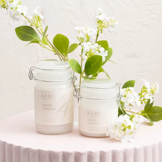 Scented Candle Honey Jar Vanilla Tuberose (6.5Dx12cmH) 200g
