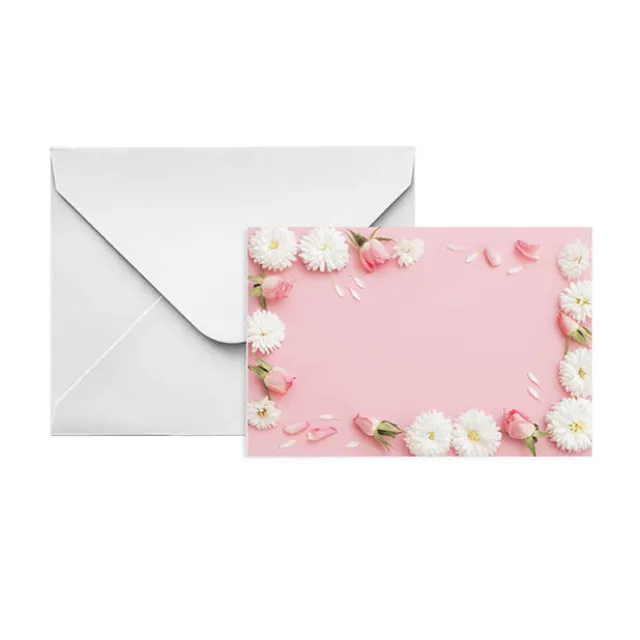 Gallery Gift Card & Envelope Flower Frame Pk25 (10x6.5cmH)