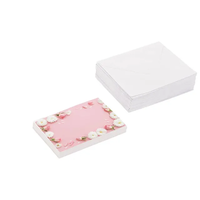 Gallery Gift Card & Envelope Flower Frame Pk25 (10x6.5cmH)