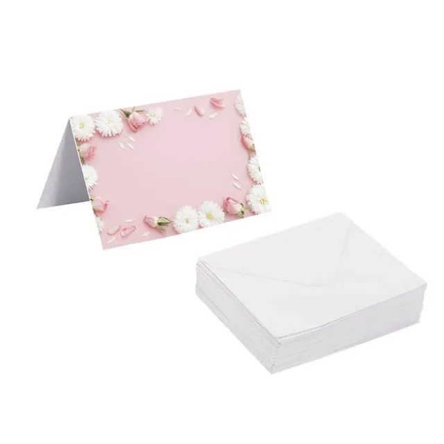 Gallery Gift Card & Envelope Flower Frame Pk25 (10x6.5cmH)
