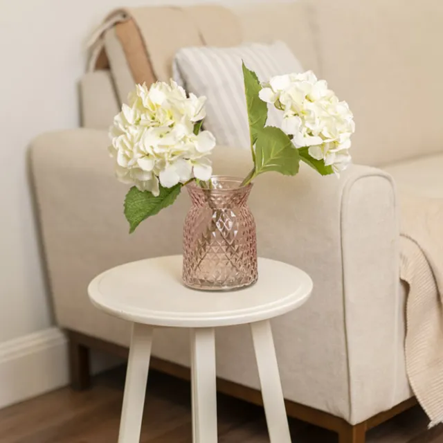 Glass Ann Posy Bottle Vase Light Pink(12x16cmH)