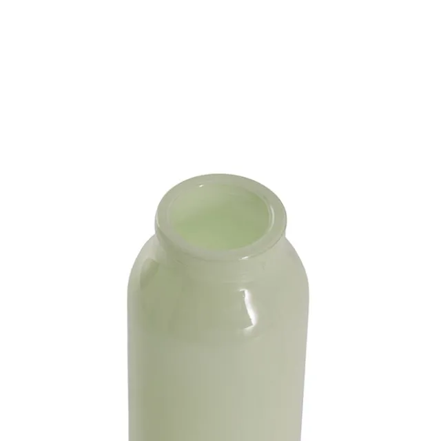 Glass Tall Milk Bottle Solid Glossy Sage (5.5x16cmH)