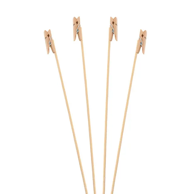 Wooden Peg Card Forks Pack 50 Natural (30cmH)