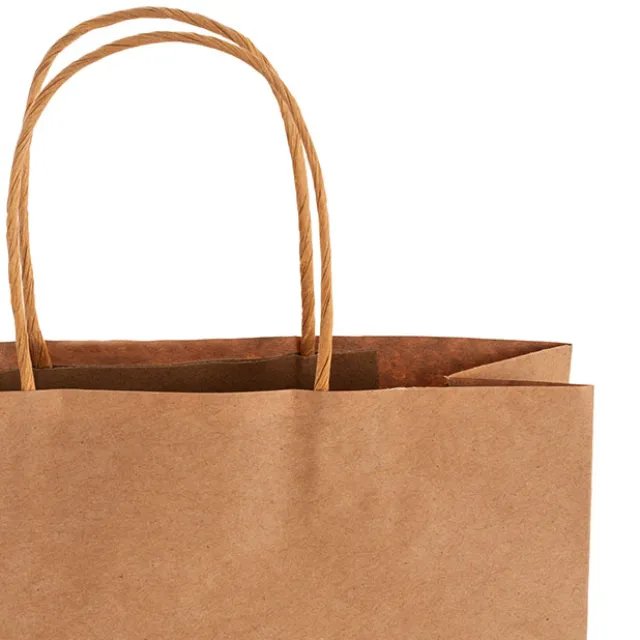 Kraft Paper Bag Boutique Jumbo Brown Pk10 (450Wx100Gx350mmH)