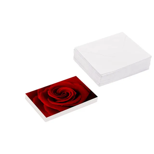 Gallery Gift Card & Envelope Full Red Rose Pk25 (10x6.5cmH)