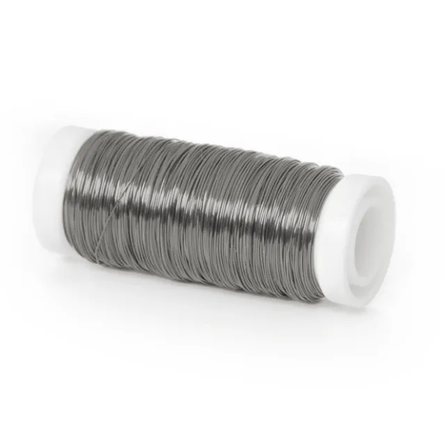 Wire Shiny 0.35mmx132m 28 gauges 100g Spool Zinc Silver
