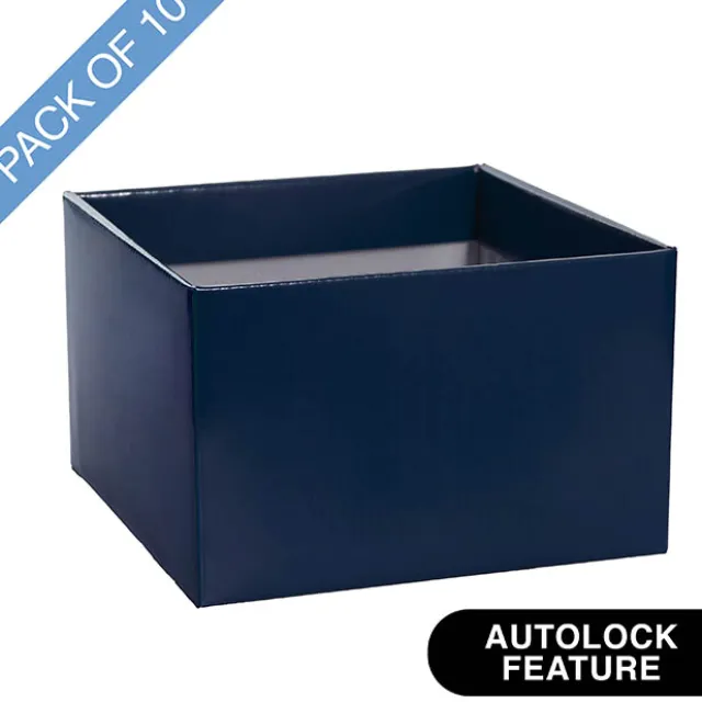 Large Posy Box Autolock Base Pack 10 Navy Blue (22x14cmH)