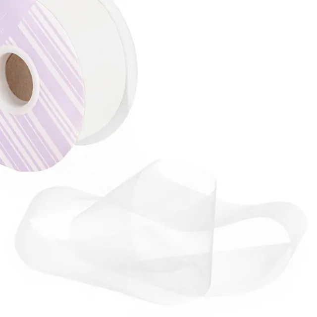 Ribbon Deluxe Organza Cut Edge White (50mmx50m)