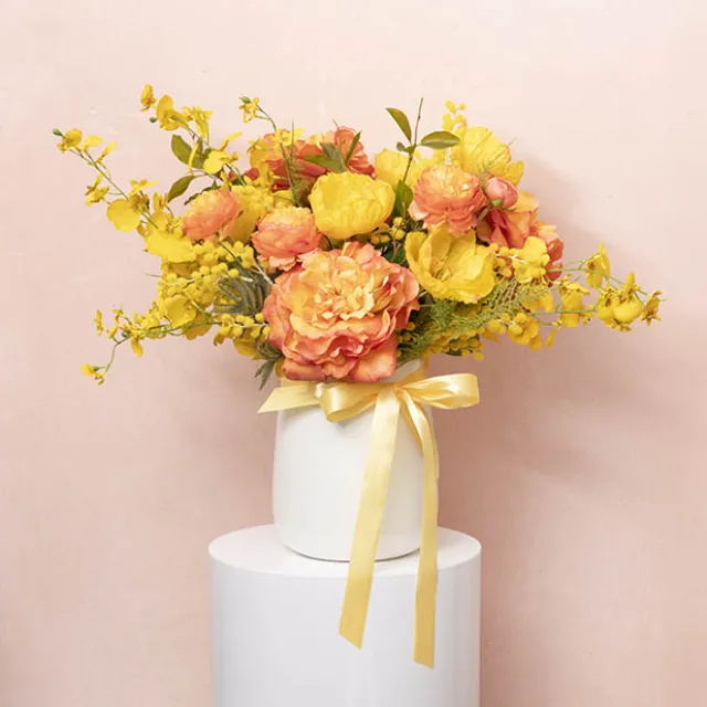 Jumbo Bulk Ribbon Single Face Satin Yellow (25mmx100m)