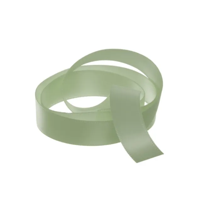 Ribbon Satin Deluxe Double Faced Sage (15mmx25m)