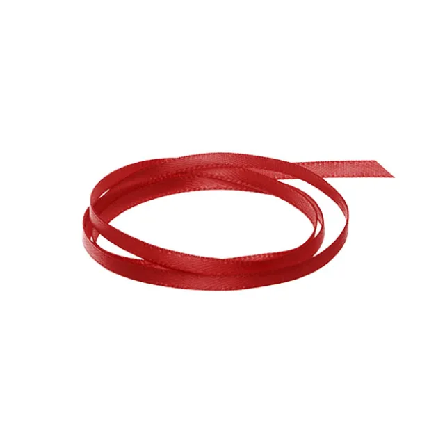 Ribbon Satin Deluxe Double Faced Rouge Red (3mmx50m)