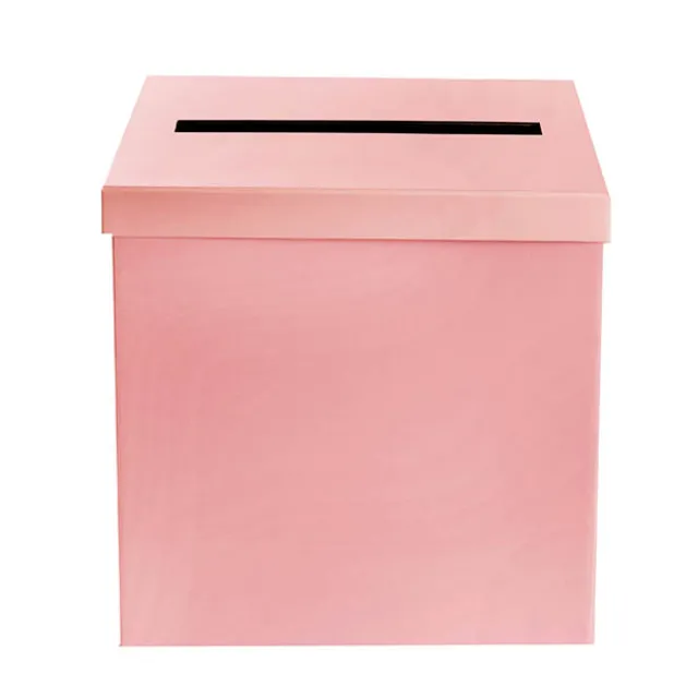 Wishing Well Card Box Flat Pack Baby Pink (305x305x300mmH)