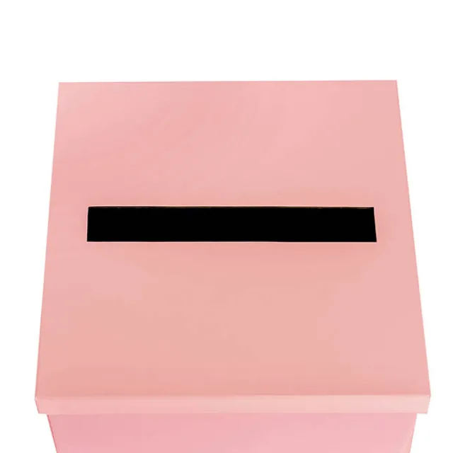 Wishing Well Card Box Flat Pack Baby Pink (305x305x300mmH)
