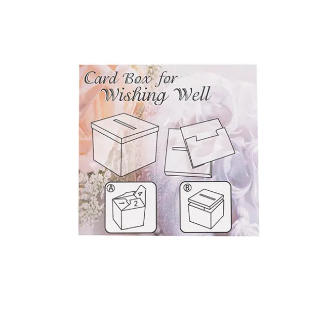 Wishing Well Card Box Flat Pack Baby Pink (305x305x300mmH)