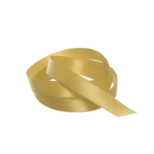 Ribbon Satin Deluxe Double Faced Gold (10mmx25m)