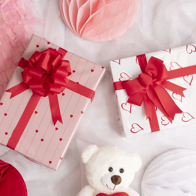 Bulk Grosgrain Ribbon Plain Rouge Red (25mmx50m)