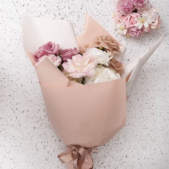 Kraft Paper Duet 80gsm Vintage Pink & White Pk100 (50x70cm)