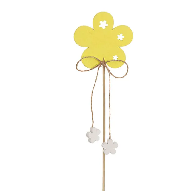 Pick Wooden Flowers Assorted Pack 12 (7cmx28cmH)