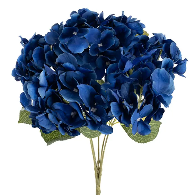 Hydrangea Spray x 5 Heads Deep Blue (49cmH)