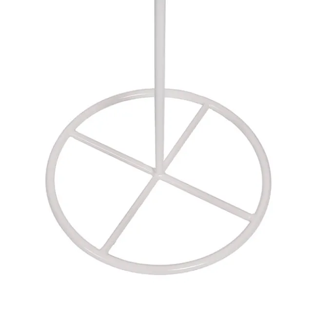 Metal Shepherd's Hook Adjustable w Base White (160cmH)