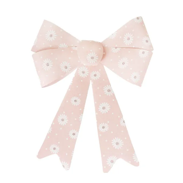 Pre-Made Bow Fabric Top Daisy Delight Blush (28*37cm)