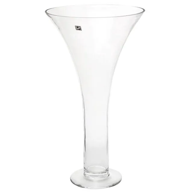 Glass Trumpet Vase Tall Clear (25.5cmDx47cmH)
