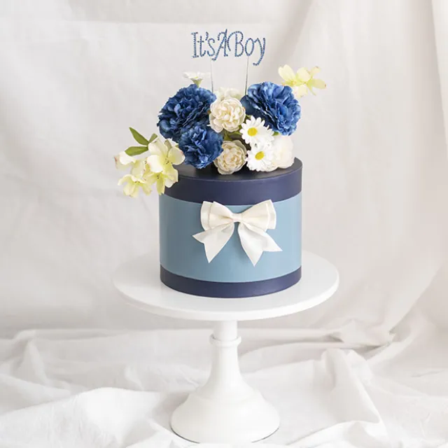 Cake Topper It's a Boy Rhinestone Blue (10cmWx16cmH)