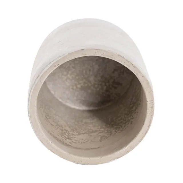 Cement Floral Cylinder Grey (10Dx10cmH)