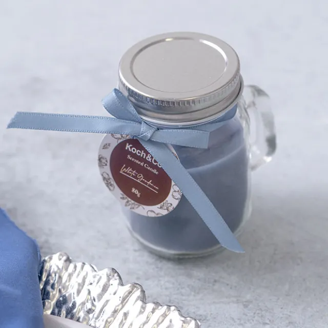 Scented Mason Jar Candle Dusty White Gardenia 80g (6x8cmH)