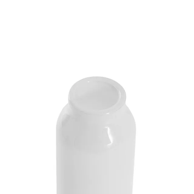 Glass Classic Milk Bottle Solid Glossy White (5x10cmH)