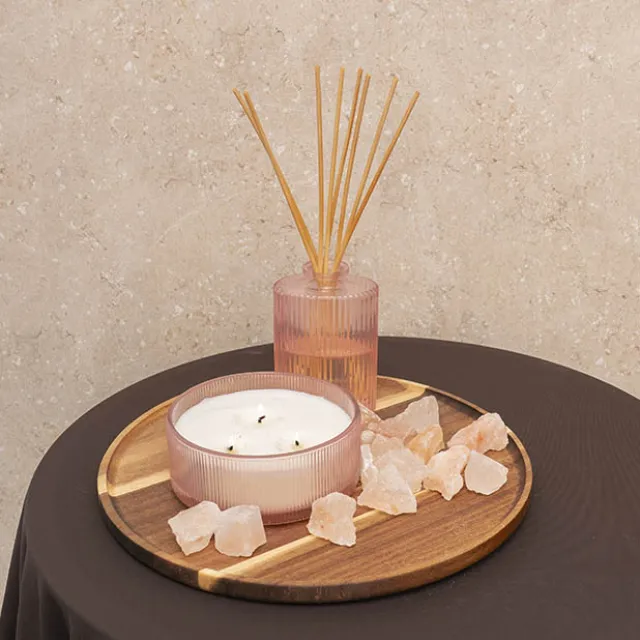 Acacia Wood Round Serving Tray Brown (25cmDx1.5cmH)