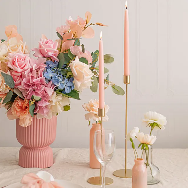 Signature Taper Dinner Candle Pack 2 Pale Pink (2x25cmH)
