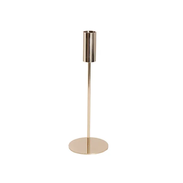 Elegant Single Taper Candle Holder Stand Gold (8x23cmH)