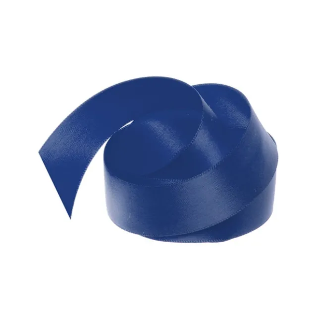 Ribbon Satin Deluxe Double Faced Navy (25mmx25m)