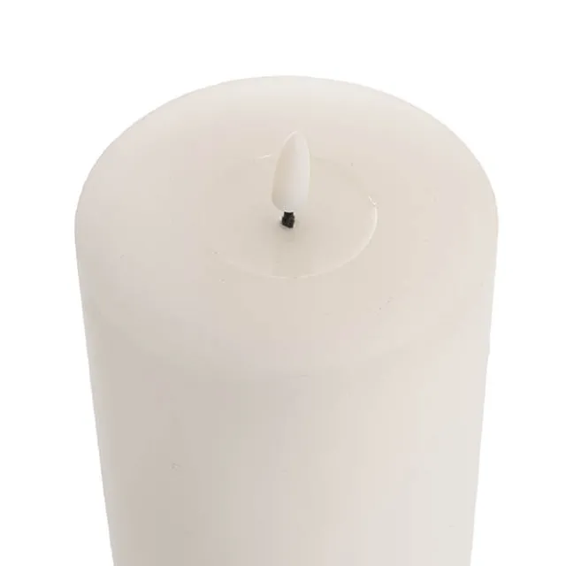 Wax LED Trueflame Event Pillar Candle White (10x25cmH)