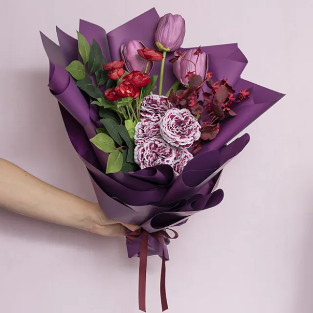 Cello Regal Pro 65mic Aubergine (50x70cm) Pack 100