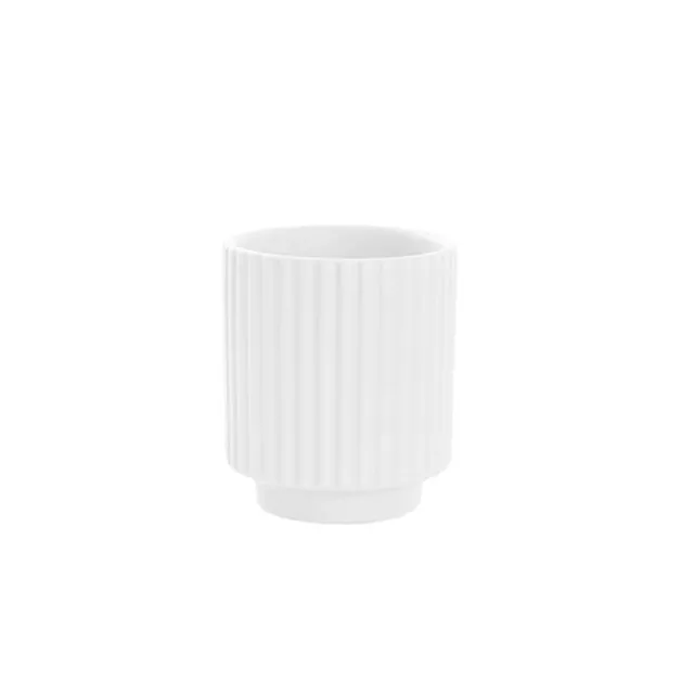 Ceramic Mykonos Muse Vase Matte White (8x8x9cmH)