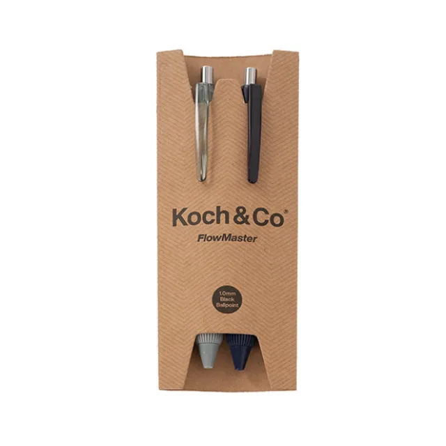 Koch & Co FlowMaster Ballpoint Pen Pack 2 Black