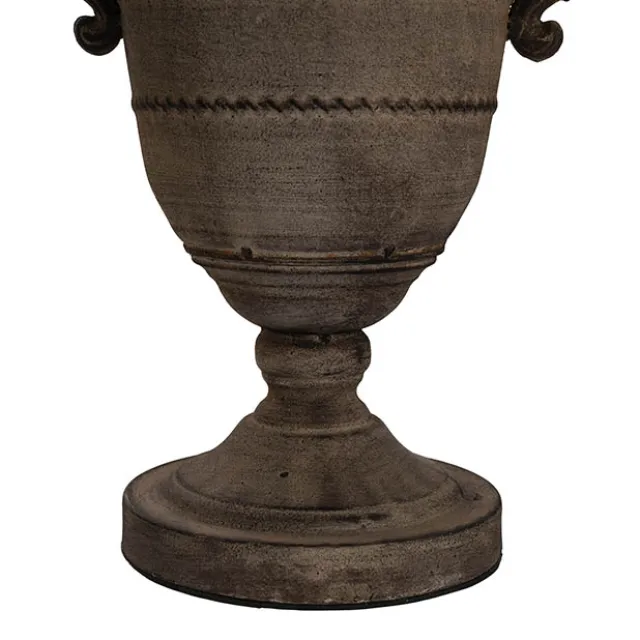 Decorative Flute Metal Vase Vintage Silver (30.5x24x35.5cmH)