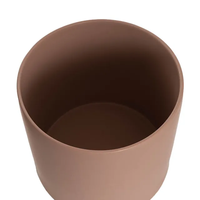 Ceramic Cylinder Pot Satin Matte Nude (25Dx24cmH)