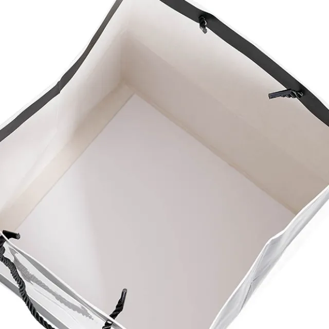 Window Posy Gift Bag Silhouette Black Pack 5 (20x20x20cmH)